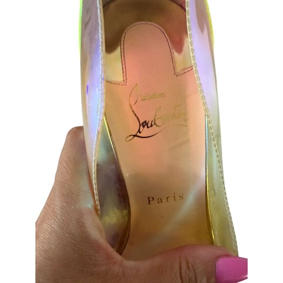 CHRISTIAN LOUBOUTIN Debout 100 Multicolor Heels Size 41 / 11 - Picture 3 of 16